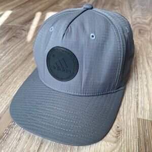 Adidas Men's Aeroready Affiliate II Cap Textured Grey Ripstop Round Rubber Logo